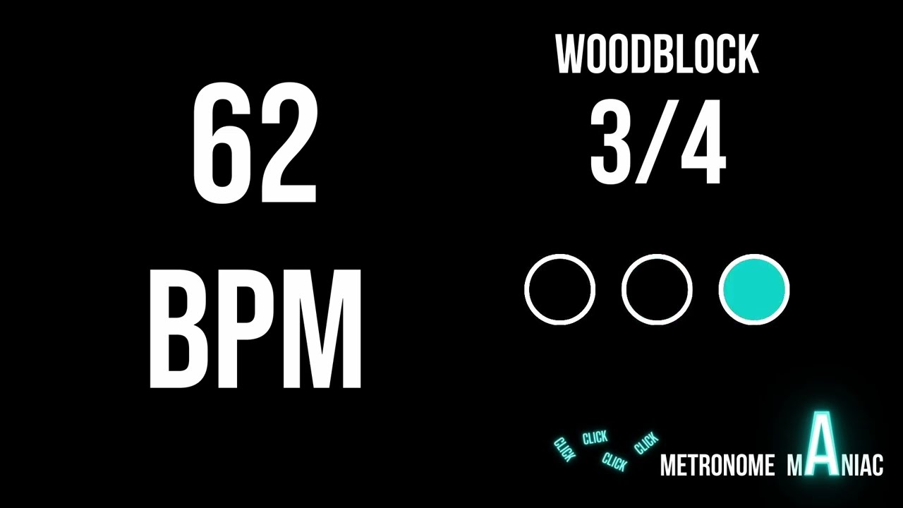 3/4 Metronome 62 BPM