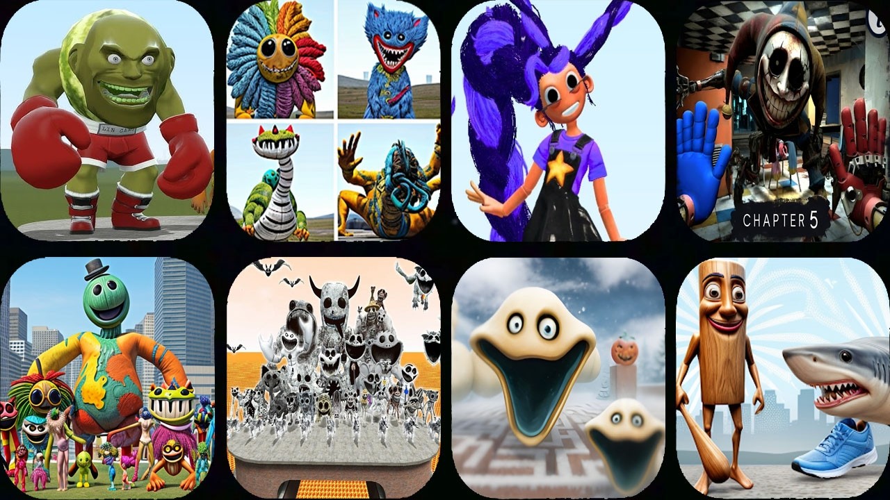 Nextbots In Playground Mod New Update 10.9.1 FILTER MUNCHER VS HUNGRY WORM,POPPY In Sandbox In Space