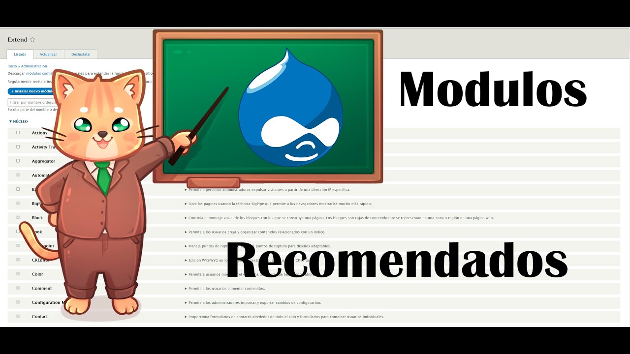 M&oacute;dulos recomendados para una web con Drupal