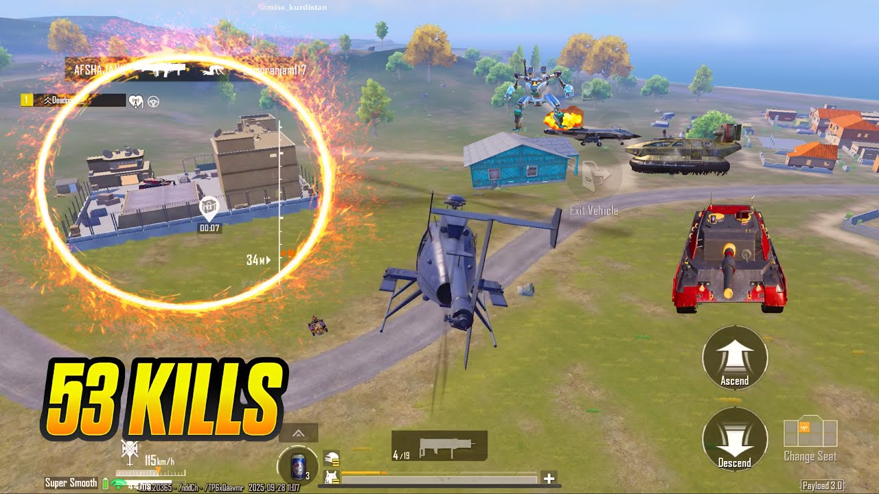 53 KILLS😱Solo vs Squad Payload Domination🔥 use JET, RPG, M202, UAV