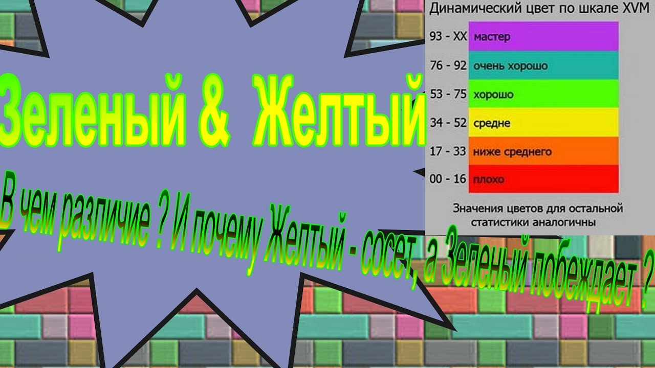 Зеленый & Желтый. Стата решает ? World of Tanks