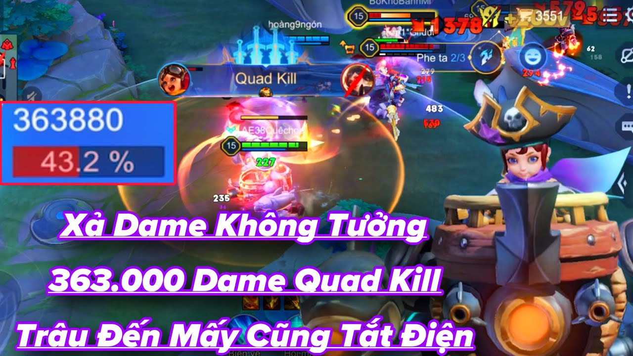 Kỉ Lục Xả Dame Với Xạ Thủ Dame Ảo Xả 363.000 Dame Ăn Quad Kill Trâu Đến Mấy Tắt Điện