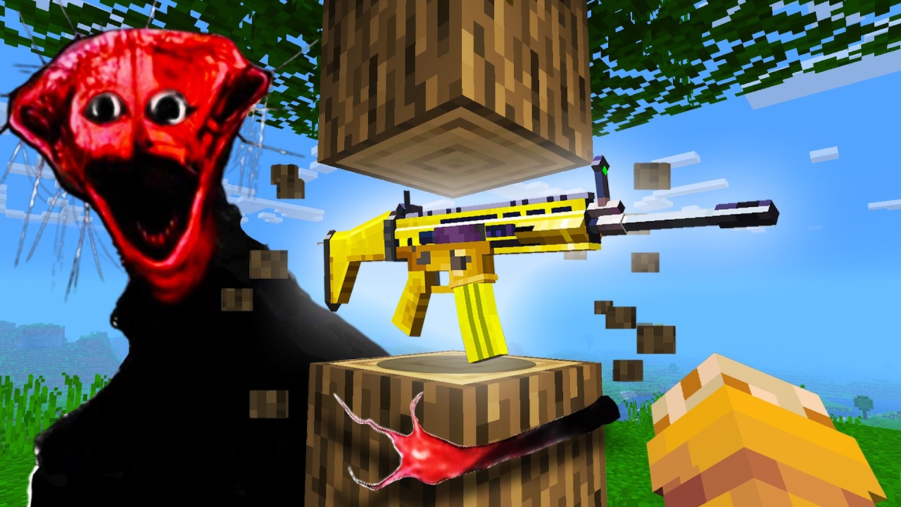 Minecraft Horror, but Drops are Guns