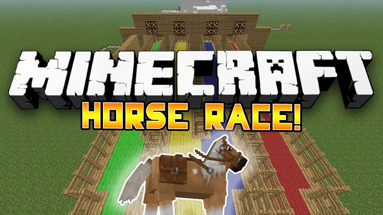Minecraft: HORSE RACE! Mini-Game #1: w/Sky, Bajan, Bodil40 & Bashur
