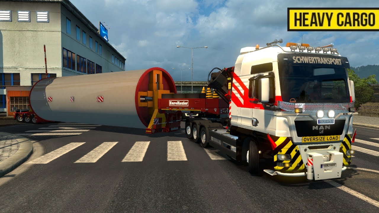 MAN TGX | 74 Toneladas | Transportando una Torre de Turbina Eólica