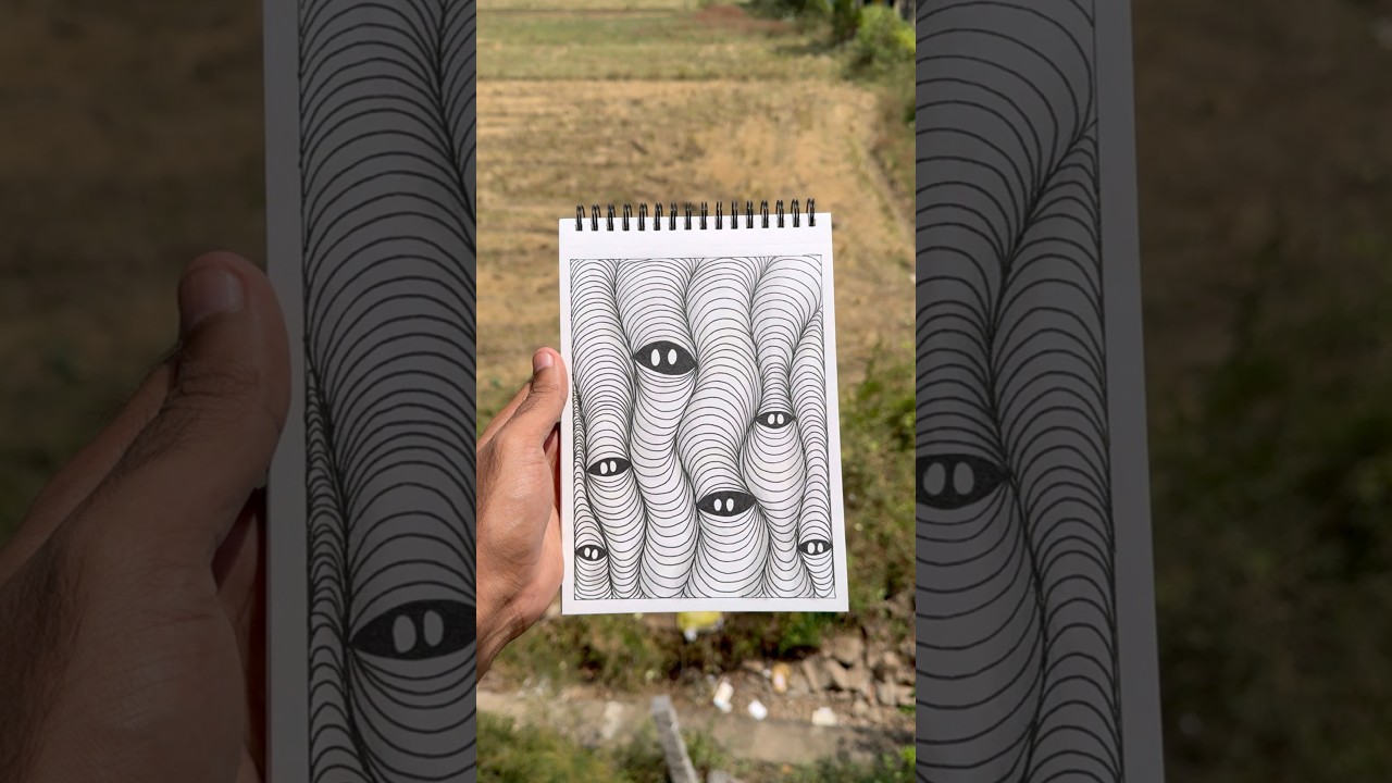 Easy 3d doodle drawing tutorial in Tamil 1 #easydrawing #doodle