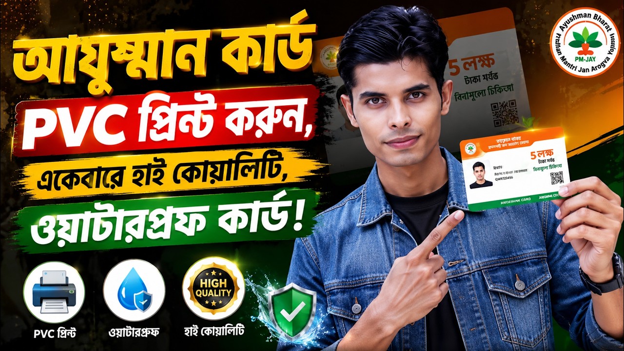 Print Ayushman Card on PVC Using a Normal Printer! | High Quality Waterproof Card | Bongnify