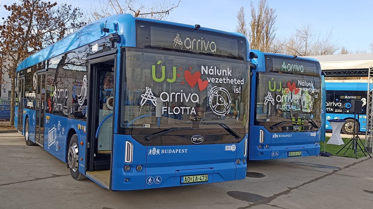Új BYD busz * 🆕⚡🚌 * BYD B12E03 * ArrivaBus Andor utcai telephely 