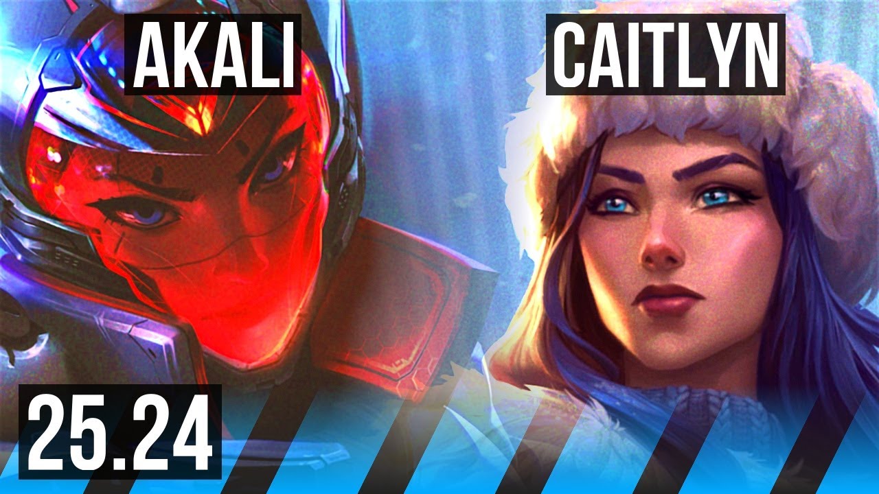 AKALI vs CAITLYN (MID) | Good KDA: 16/1/3 | NA Grandmaster | 25.24