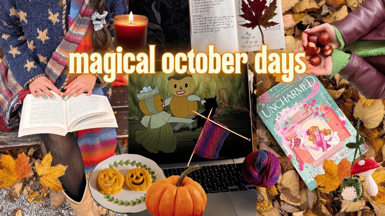cozy magical october days 🍂 | chestnuts, knitting & autumn reads