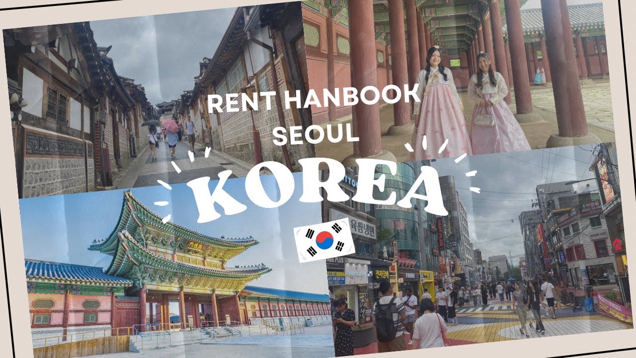 #VLOG4 RENT HANBOK AT GYEONGBOKGUNG PALACE SEOUL SOUTH KOREA
