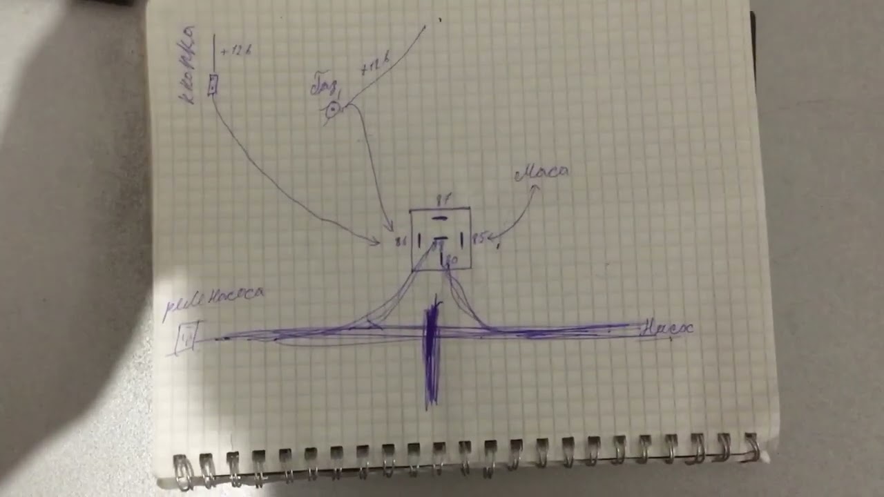 Схема подключения реле на отключение бензонасоса