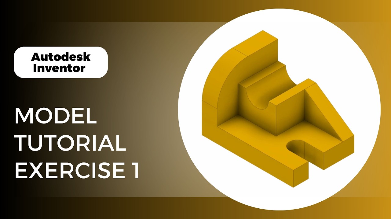 Autodesk Inventor Exercise 01 | Beginner 3D CAD Tutorial | Step-by-Step
