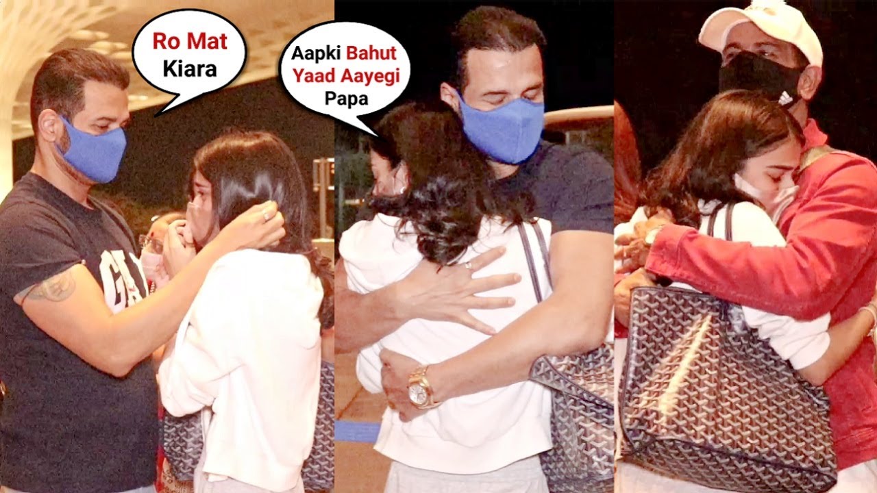 Rohit Roy Daughter Kiara Roy Emotional Starts Crying & Hugging Uncle Ronit Roy, Dad Rohit At Airport