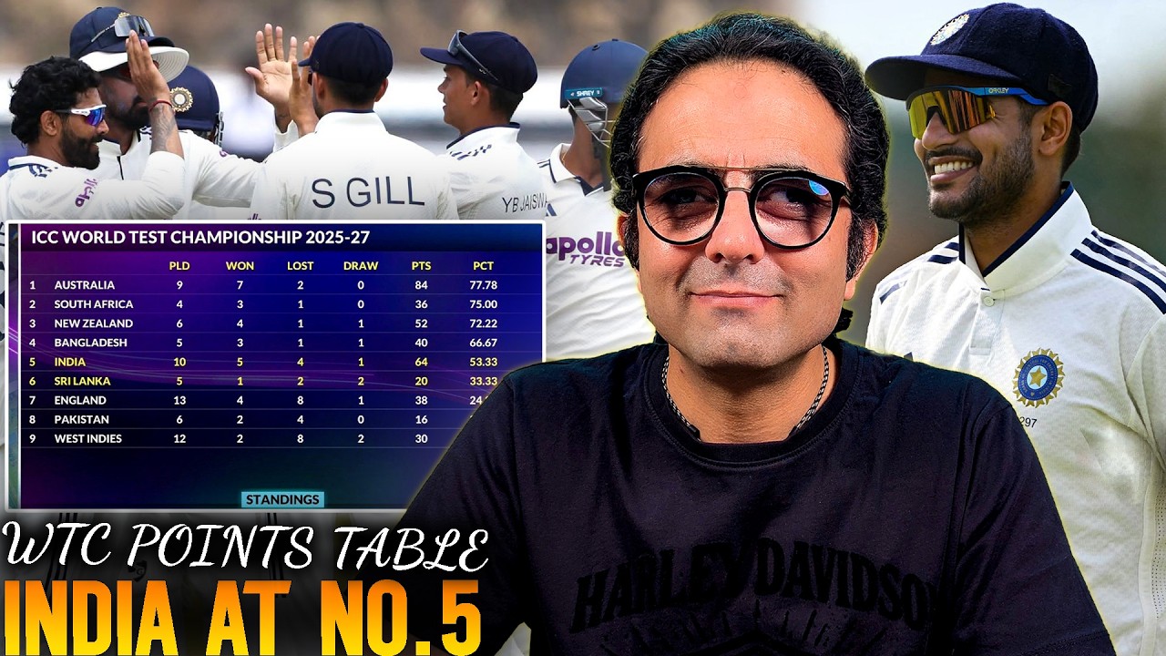 India Climbs to No. 5 in the WTC Points Table After Beating Sri Lanka! WTC Final Hopes Still Alive!🏏