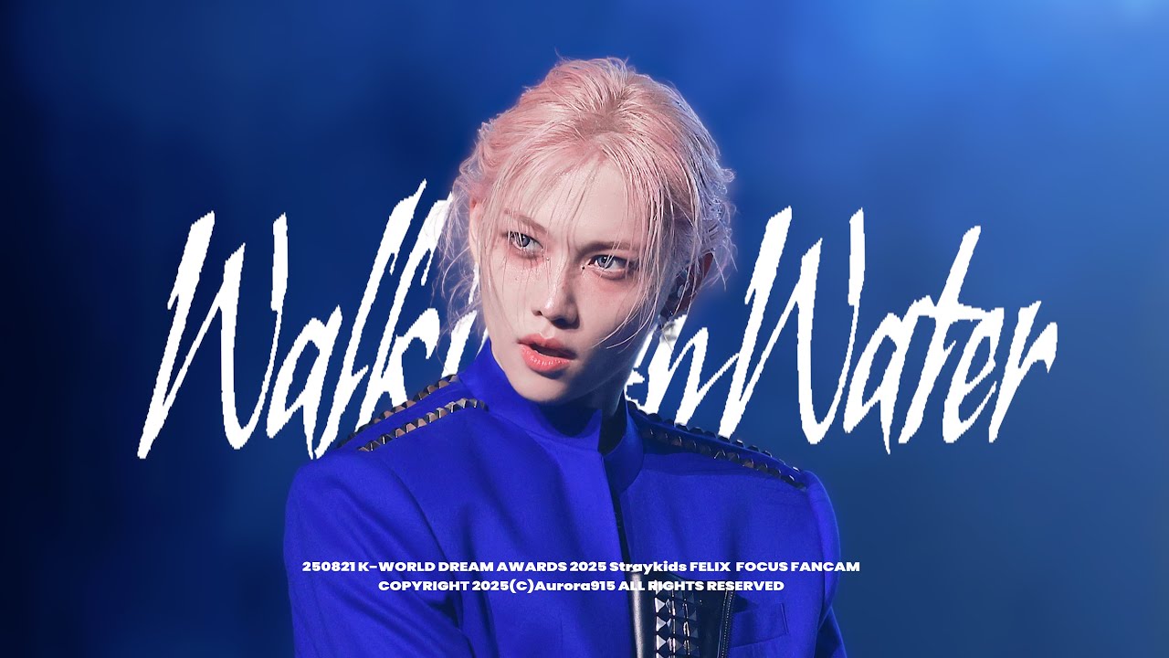 250821 Walkin On Water Straykids Felix Fancam 스트레이키즈 필릭스 직캠 (4K)