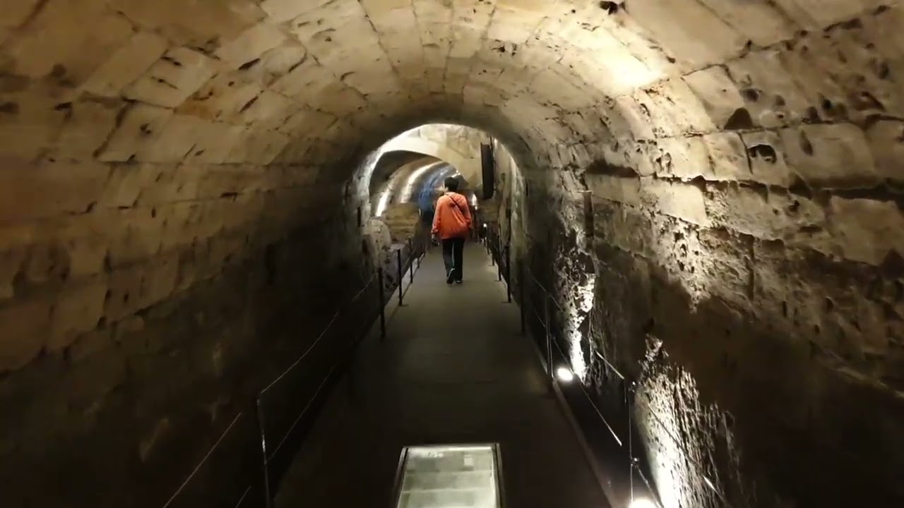Morning walk going to Templar Tunnel and at the Treasures in the Wall Museum in Old Akko, Israel