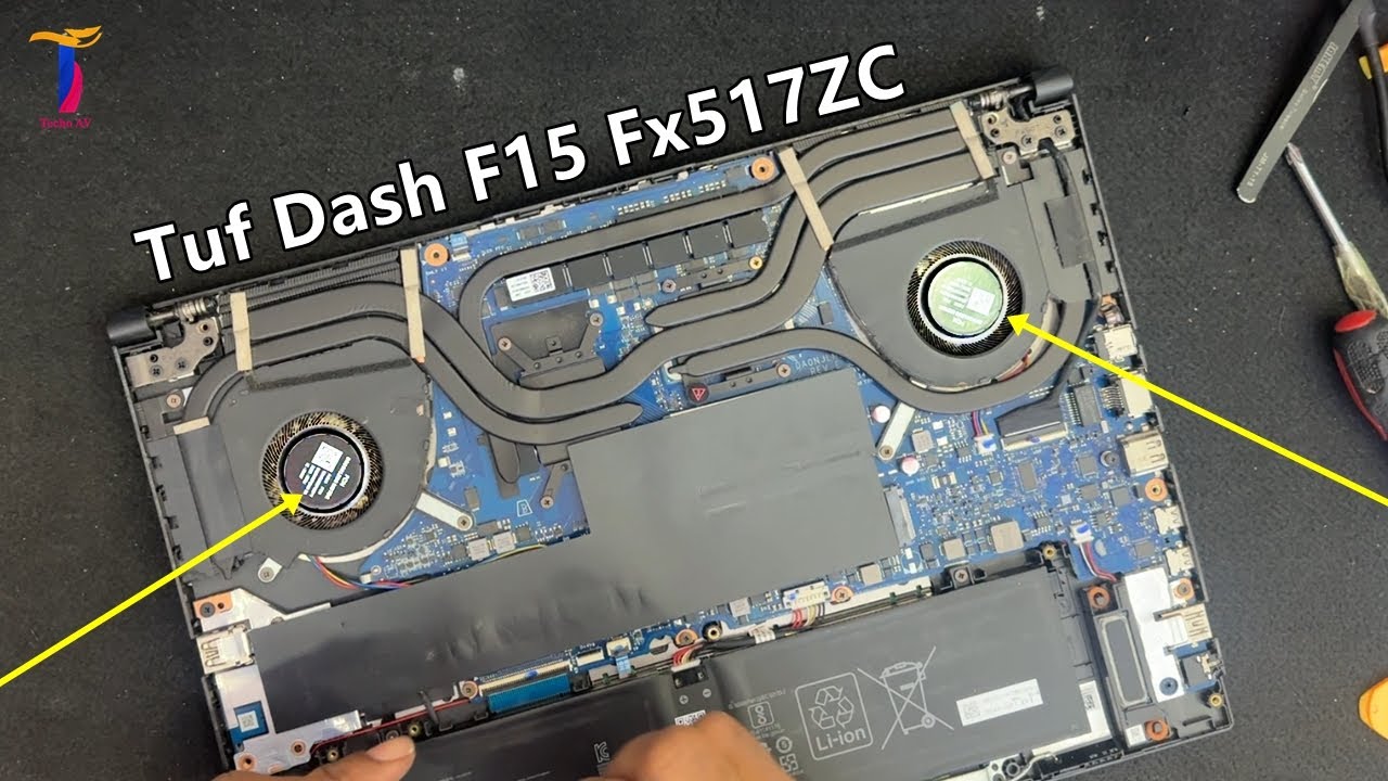 Asus Tuf Dash F15 Fx517ZC Fan Dust Cleaning | Fix Overheating & Loud Fan Noise