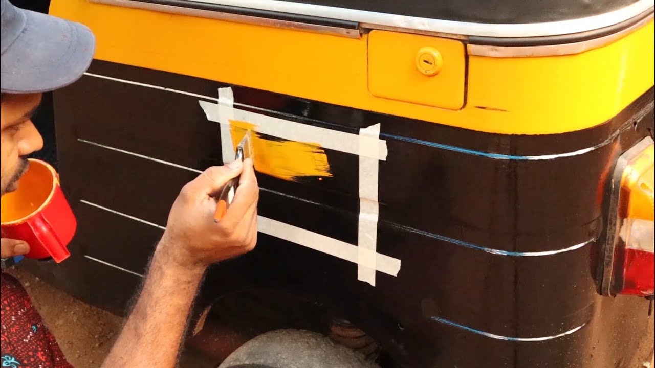 auto painting | paiting auto rickshaw | car painting | painting | auto painting at home malayalam |