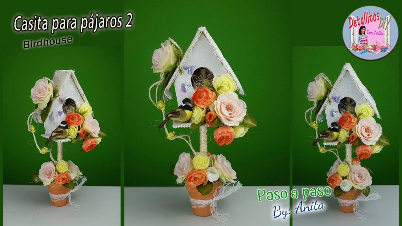 Como  hacer casita para pájaros con cartón y foamy