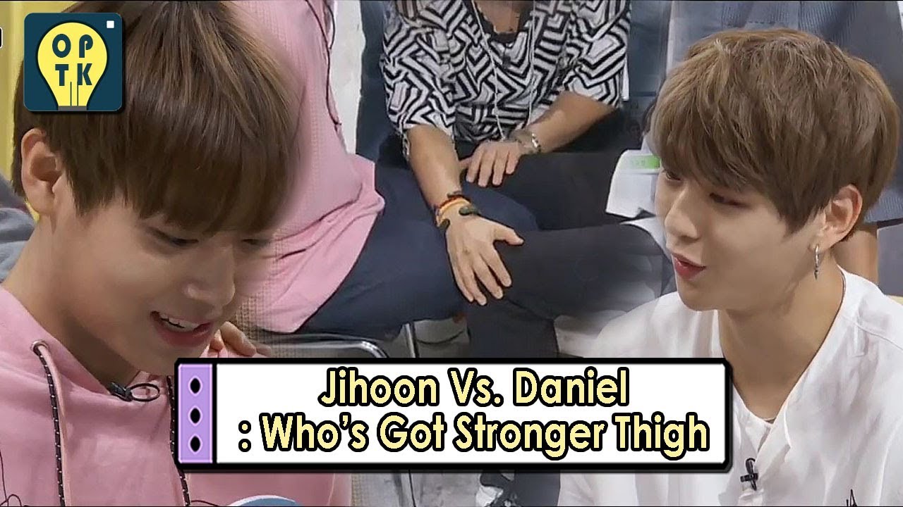[Oppa Thinking - Wanna One] Ji Hoon Vs. Daniel: Who's Got Stronger Thigh?, 오빠생각 20170911