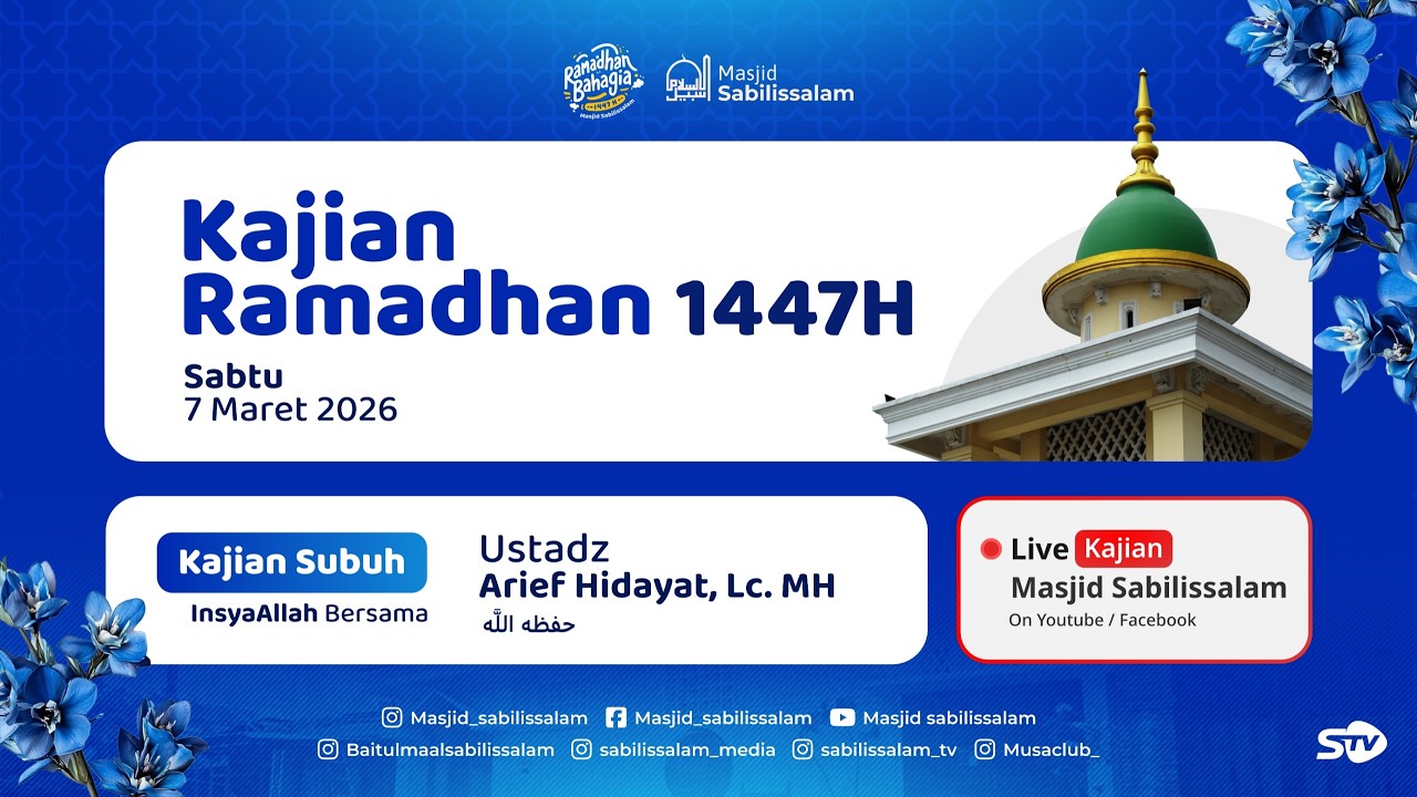 🔴LIVE | Kajian Subuh 18 Ramadhan 1447 H - Ustadz Arief Hidayat, Lc. MH