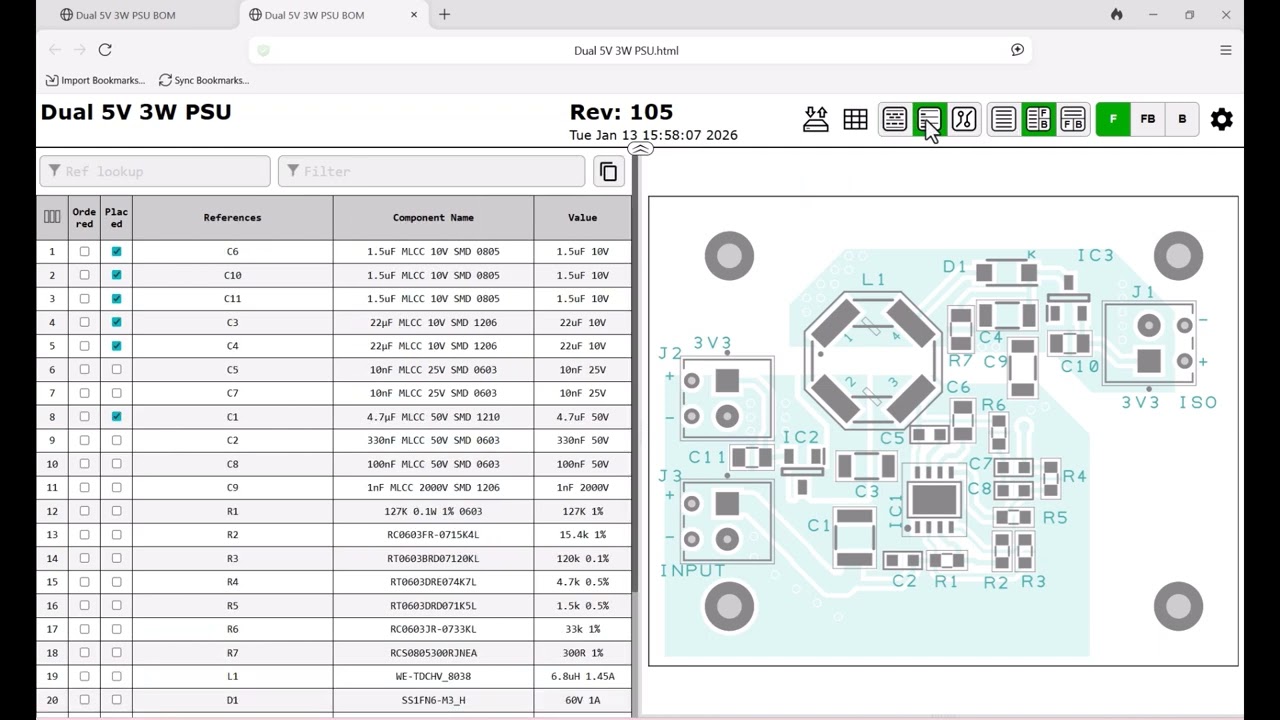 Как использовать интерактивный инструмент спецификации материалов (BOM) в DesignSpark PCB?