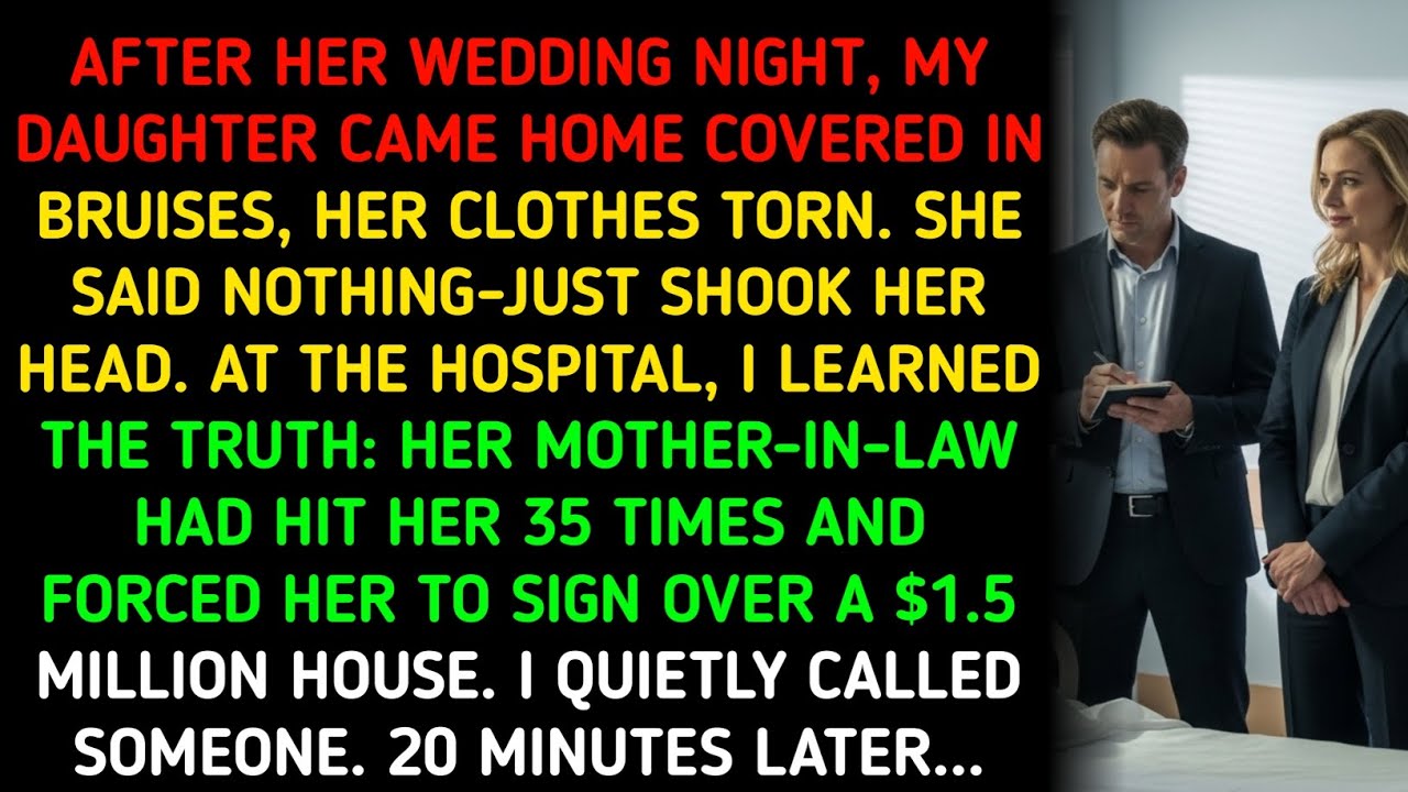 AFTER HER WEDDING NIGHT, MY DAUGHTER CAME HOME COVERED IN BRUISES, HER CLOTHES TORN. SHE SAID 