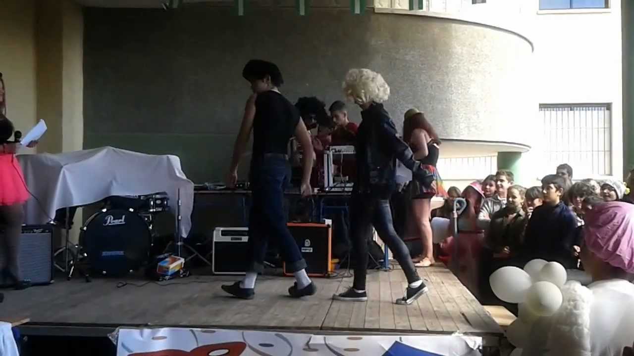 Baile Grease Álvaro y Bea. Carnavales IES Aguadulce