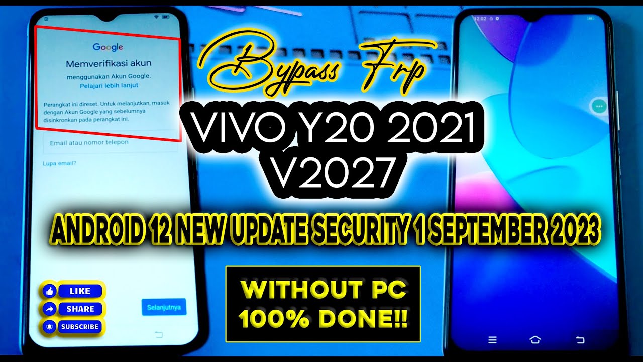 INI DIA YANG DICARI ‼️ BYPASS FRP Vivo Y20 Android 12 New Update Security 2023 #part2 VIVO V2027