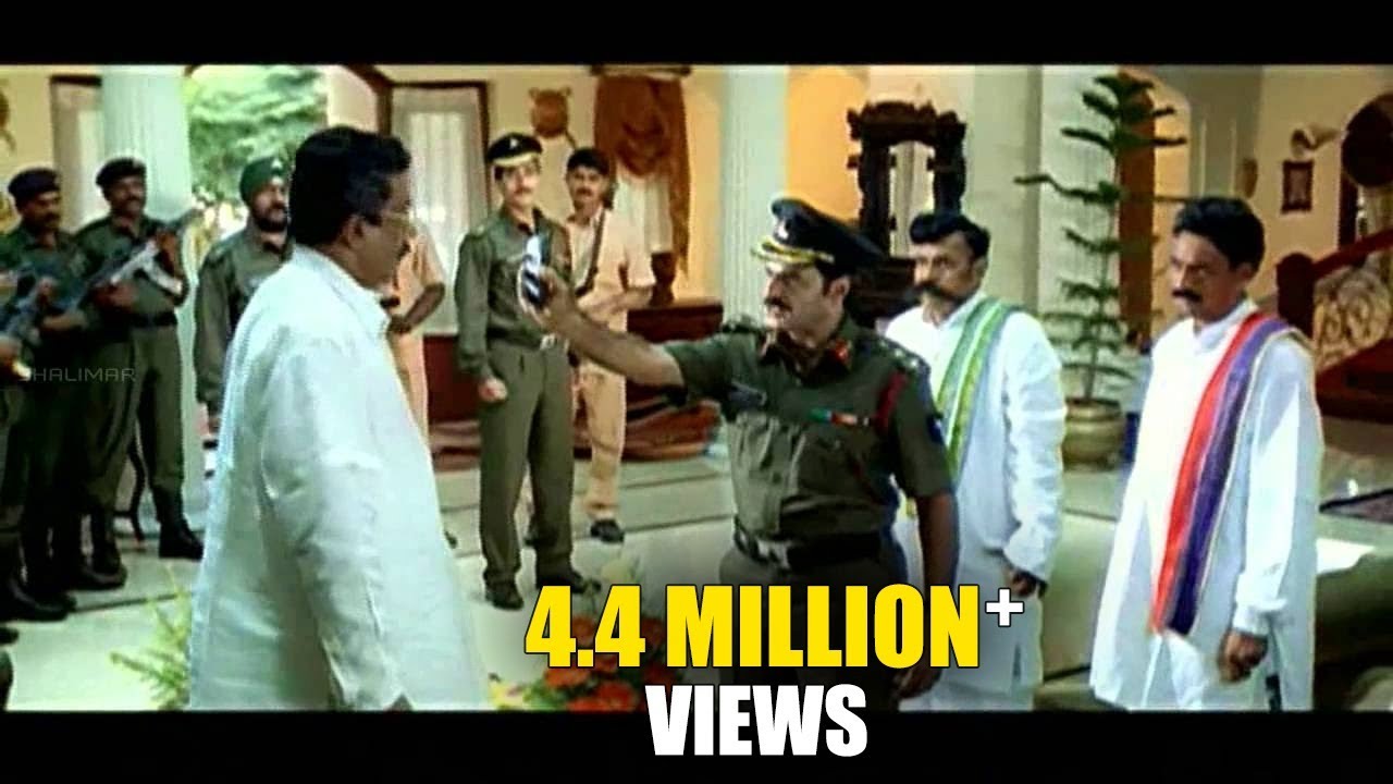 Vijayendra Varma Movie || Balakrishna Warn Minister  Action Scene || Balakrishna, Laya, Ankitha