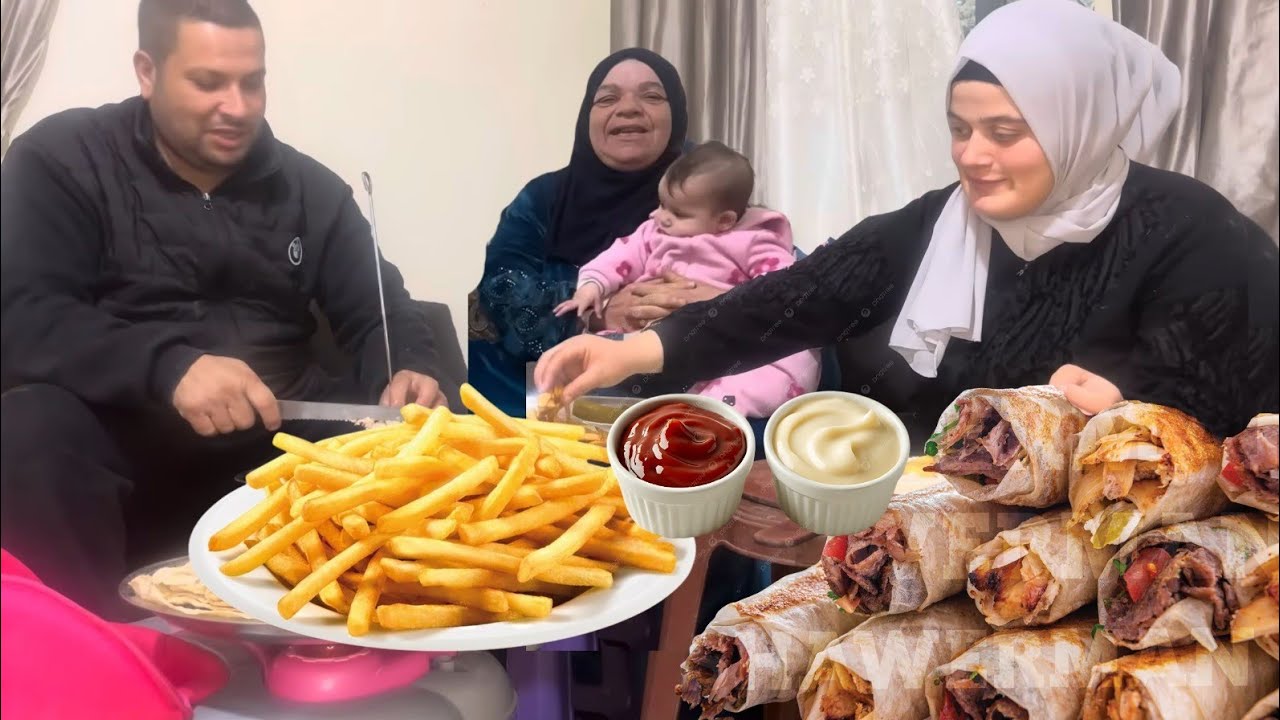 شاورما دجاج على أصول القرية… نكهة الريف اللي ما بتتفوت! 🌿🔥