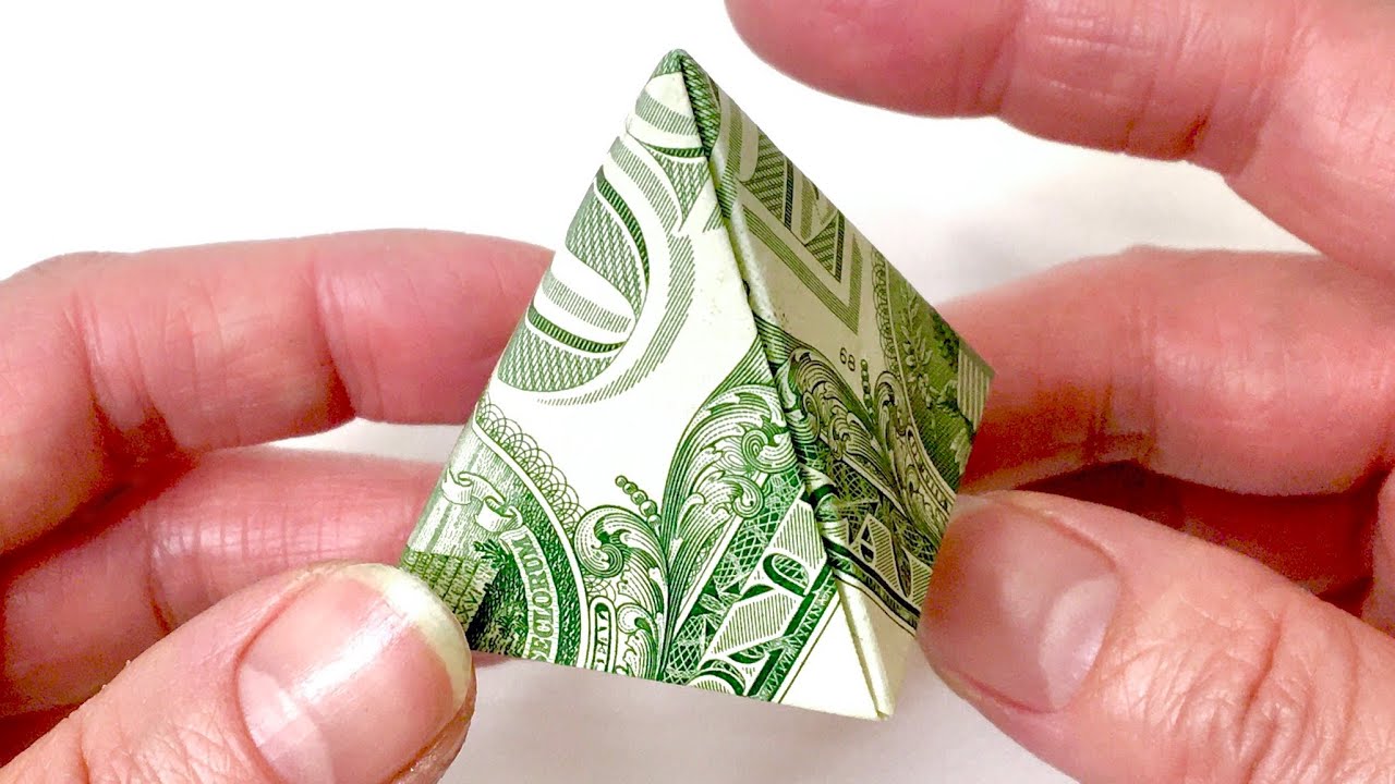 Easy Money Pyramid - How to make Easy Money Pyramid, Money Origami Easy Pyramid, Easy Dollar Origami