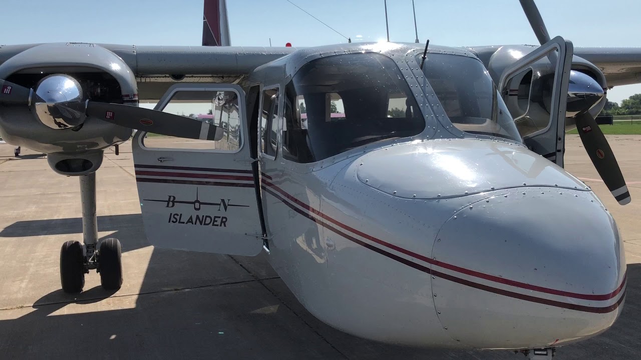 Britten Norman B&N 360 Degrees Walk Around the Plane Inside Cockpit Airplane