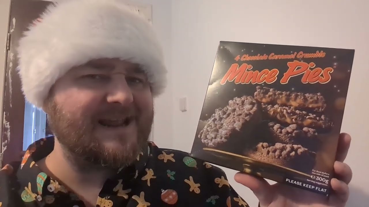 4 Chocolate Caramel Crumble Mince Pies -- Snack Tube