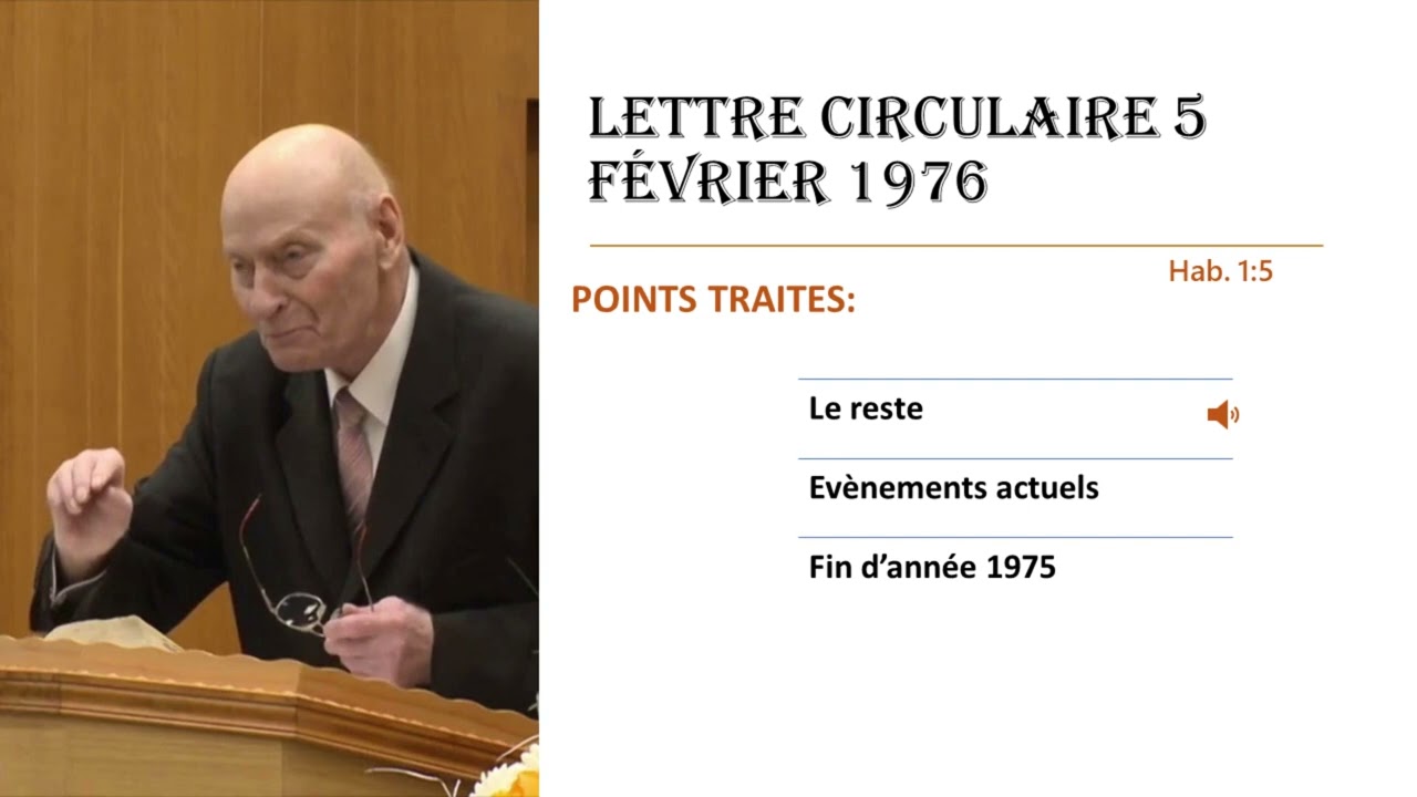 lettre circulaire 5, Fr Ewald Frank