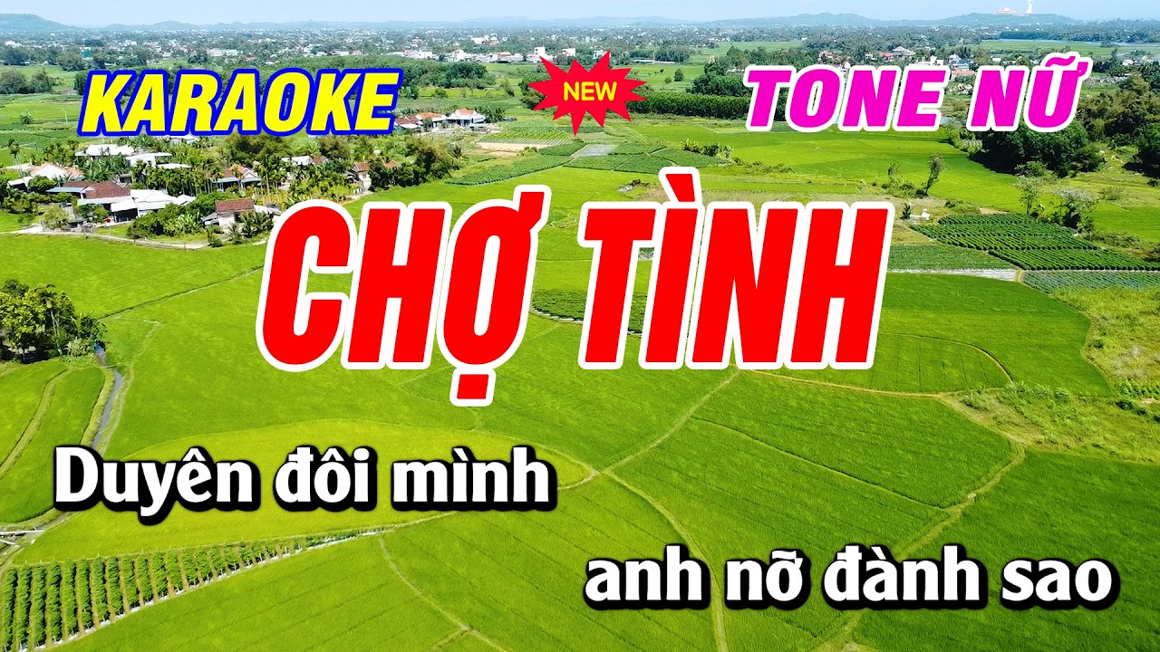 🎤 Chợ Tình  - Karaoke Tone Nữ | Beat Hay 2026
