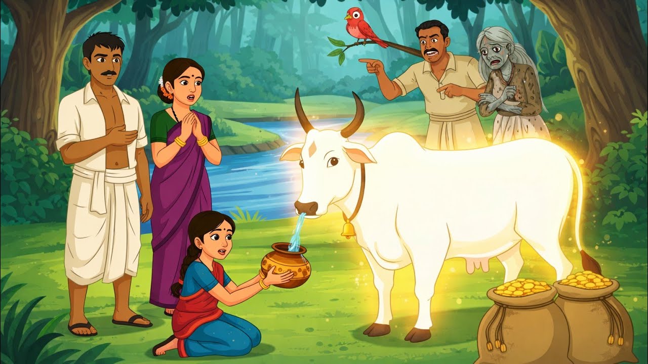 गौरी गाय वफादारी और दयालु चिड़िया |Moral stories |Hindi kahani |kahaniya |Cartoon story 