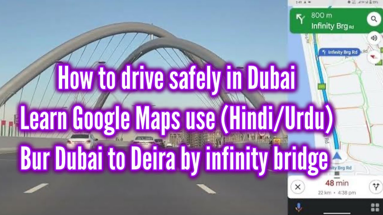 Burdubai to Deira 4K Drive Google Maps Guide | Dubai Roads & Infinity Bridge Unveiled in Stunning HD