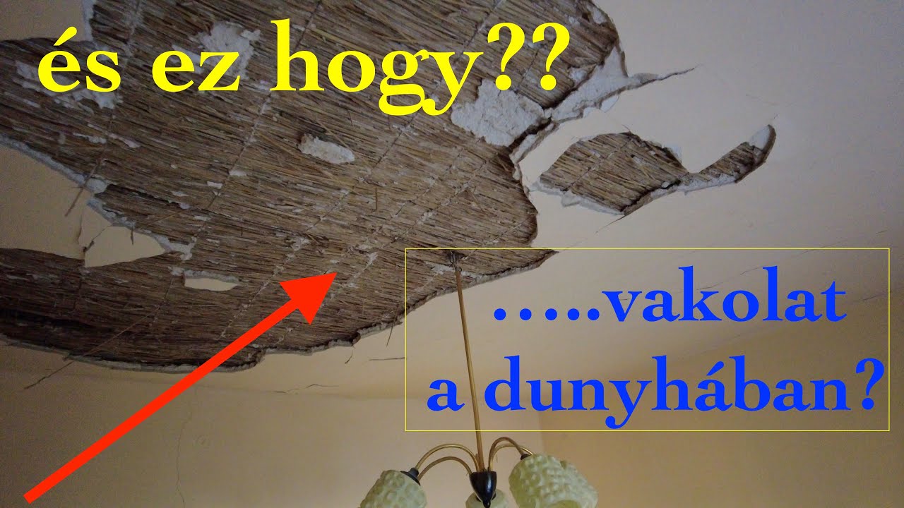Tetőjavításnak indult, és ismét rémálom lett belőle...Egyelőre a vakolatot szedik a dunyhából...