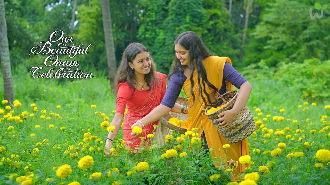 Happy Onam from Nami & Life in Wetland 🌼❤️ | Pookkalam, Onam Sadhya & Beautiful Village Memories.