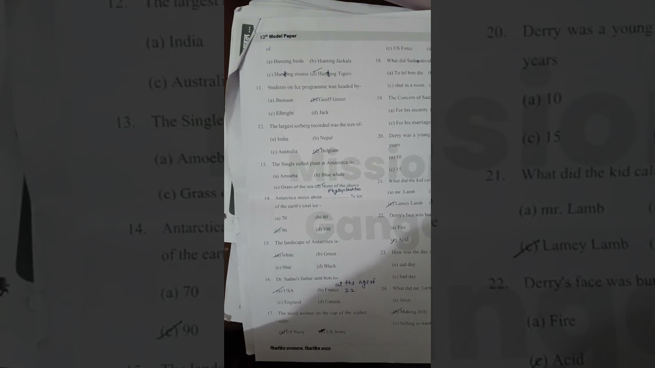 Multiple choice questions for class 12th 'Vistas' 👆✌️✍️