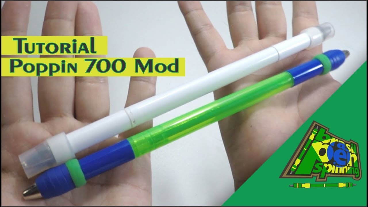 Poppin 700 Mod - Tutorial, Descrição, Dados, Review e Combo! Pen Spinning Brasil - Girar caneta