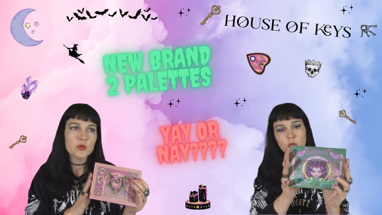 HOUSE OF KEYS - NEW COOL ALT MAKEUP BRAND - TWO GORGEOUS PALETTES UNBOXING AND SWATCHES