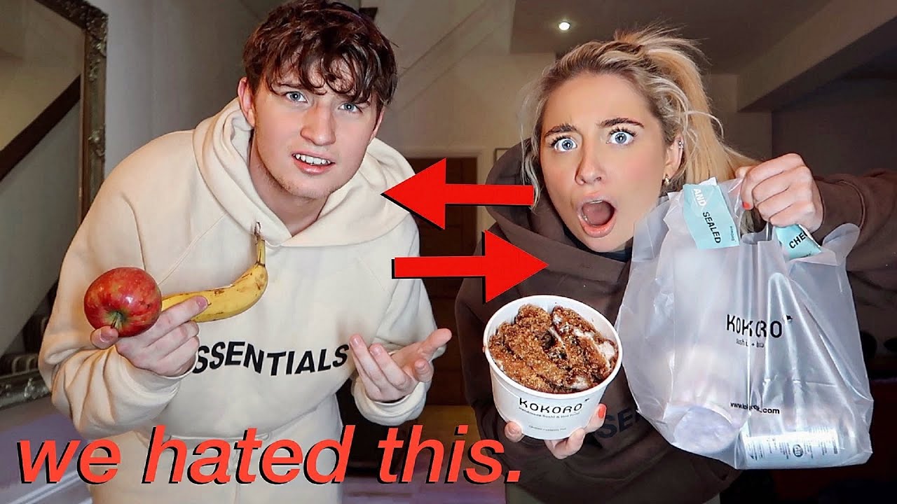 Swapping DIETS with my brother for 24hours!! * we hated this* | Saffron Barker