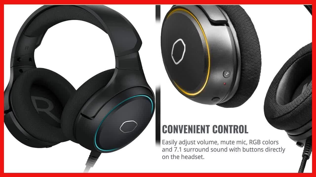 Great product -  Cooler Master MH650 Gaming Headset with RGB Illumination, Virtual 7.1 Surround Soun