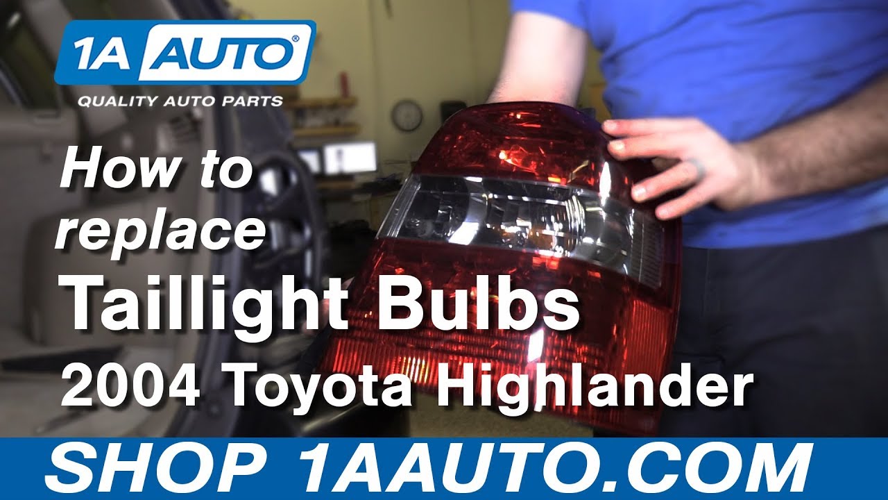 How to Replace Tail Light Bulbs 00-07 Toyota Highlander