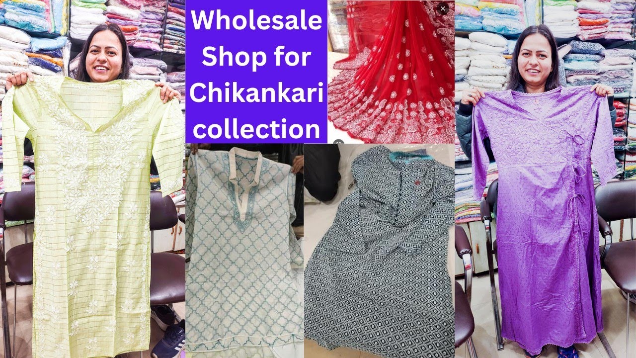Chawk Wholesale Shop of Chikankari collection |Women Chikan Kurti, Saree, Frock Suit & Kurta for Men
