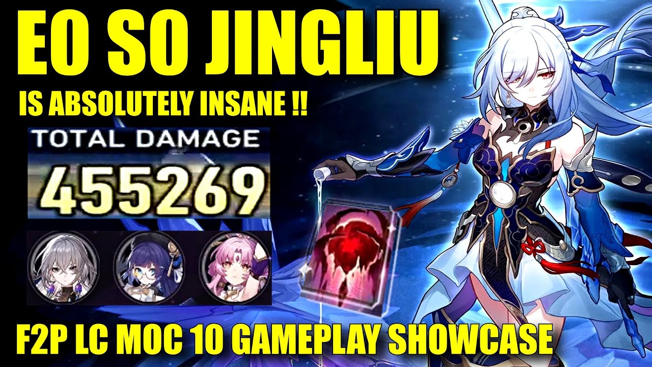 E0 S0 JINGLIU IS INSANE !! (Top Tier DPS) MOC 10 F2P LC Showcase with Pela Bronya & Fu Xuan