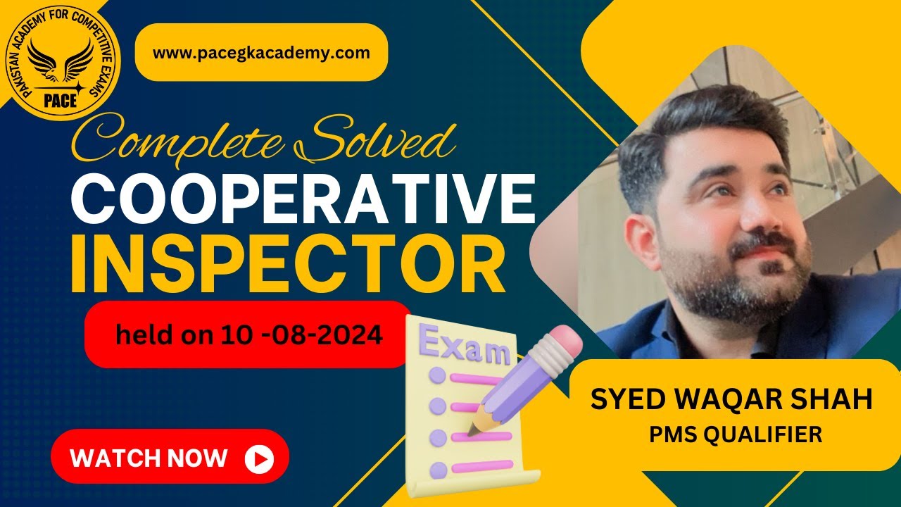 Cooperative inspector complete solved paper held on 10 -08-2024